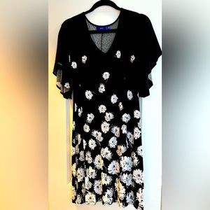 Black and white floral dress